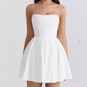 House of CB Strapless White Dress